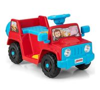 GYMAX Kids Ride on Car, 6V Battery Powered Toy Car with Sound Effects, Forward/Backward, Storage Cup & Case, Toddler Electric Jeep for 18 Months+ Boys Girls (Red)