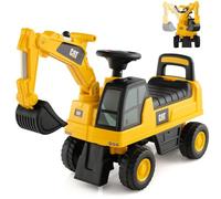 GYMAX Kids Ride on Car, Caterpillar Licensed Toy Excavator with Adjustable Bucket, Horn and Underneath Storage, Toddler Pretend Construction Truck for 1-3 Years Old Boys Girls (Digger)