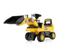 GYMAX Kids Ride on Car, Caterpillar Licensed Toy Excavator with Adjustable Bucket, Horn and Underneath Storage, Toddler Pretend Construction Truck for 1-3 Years Old Boys Girls (Bulldozer)