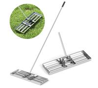Gymax Lawn Leveling Rake 75 cm x 25 cm Heavy Duty Level Lawn Tool in Silver Gymax Silver 75 cm x 25 cm