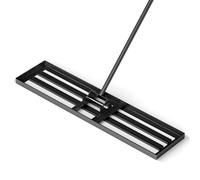 Gymax Lawn Leveling Rake Heavy Duty Level Lawn Tool With Ergonomic Handle in Black Gymax Black