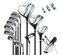 Gymax Men's Complete Golf Clubs & Bag Set With 460CC #1 Driver in White Gymax White