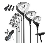 Gymax Men's Complete Golf Clubs Package Set 10 Pieces in Grey Gymax Grey 10