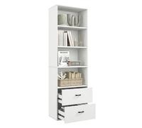 Gymax Modern Bookcase 188 cm Tall Bookshelf 6-Tier Freestanding Cabinet in White Gymax White