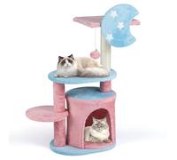 GYMAX Multi-level Cat Tree, Cute Cat Tower with Private Condo, Sisal Scratching Post, Perch & Plush Dangling Ball, Indoor Kitten Activity Center for Climbing, Scratching, Sleeping
