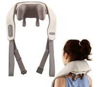 Gymax Neck Shoulder Massager 4D Deep Tissue Shiatsu Massage Machine in Beige Gymax Beige