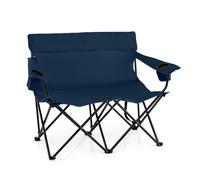 Gymax Oversized Double Camping Chair 2-Person Heavy Duty Lawn Chair in Navy Gymax Navy