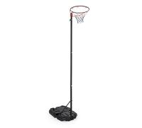 GYMAX Portable Netball Post, 170-305 cm Height Adjustable Netball Post and Hoop with Fillable Base and 2 Wheels, Regulation Size Basketball Net Set for Outdoor Indoor