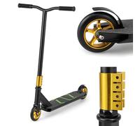 GYMAX Pro Stunt Scooter for Kids & Teens Ages 10+, Lightweight Freestyle With PU Wheels & Aluminum Deck, 360° Spin Handlebar Street Tricks