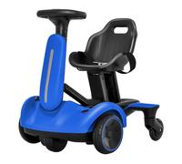Gymax Ride on Drift Car 6V Electric Go Kart With Adjustable Seat in Blue Gymax Blue