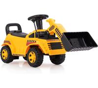 Gymax Ride on Excavator Sliding Bulldozer With Engine Sound & Toy Storage in Yellow Gymax Yellow