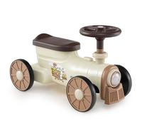 Gymax Ride on Push Car Portable Foot to Floor Scooter With Train Whistle in Beige Gymax Beige