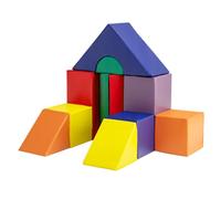 GYMAX Soft Play Equipment for Toddlers, 11 Pieces Kids Activity Set for Climbing, Sliding & Crawling, Baby Soft Foam Blocks Interactive Toy Foam Block Play Set for 18 Months+