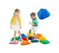 Gymax Stepping Stones Set of 11 Heart-Shaped Balance Blocks For Toddler Gymax Multicolor