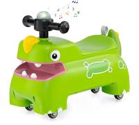 GYMAX Toddler Ride on Car, Kids Sit on Toy with Under Seat Storage, Lights, Music & Horn, Outdoor Indoor Foot to Floor Sliding Car for 18+ Months Old (Green)