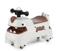GYMAX Toddler Ride on Car, Kids Sit on Toy with Under Seat Storage, Lights, Music & Horn, Outdoor Indoor Foot to Floor Sliding Car for 18+ Months Old (White)