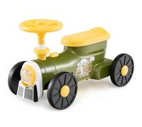 GYMAX Toddler Ride on Car, Kids Sit on Train with Under Seat Storage and Whistle Sound, Outdoor Indoor Foot to Floor Sliding Car for 19-36 Months (Green)