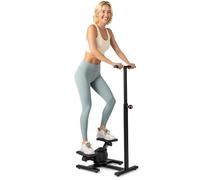 GYMAX Twist Stepper for Exercise at Home, Stair Stepper with Adjustable Handlebar, LCD Monitor and Non-slip Pedals, Home Workout Equipment with Hydraulic Resistance for Home Office Gym