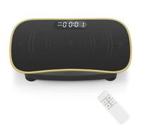 GYMAX Vibration Plate Exercise Machine with Remote Control (Black+Gold)