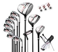 Gymax Women's Complete Golf Clubs & Bag Set With 460CC #1 Driver Red Gymax Red