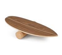 GYMAX Wooden Balance Board, Advanced Wobble Board with Roller, Balance Trainer for Surfing Skateboarding Snowboard Ice Hockey Training (Natural)