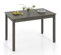Gymax Wooden Dining Table for 4 People 122cm Rectangular Kitchen Table in Grey Gymax Grey