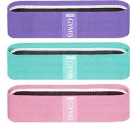 Gymb Premium Resistance Bands for Working Out - Exercise Bands to Workout Glutes, Thighs & Legs - Non Slip Cloth Booty Bands for Gym & Home Fitness, Yoga, Strength & Pilates for Men/Women - 3 Levels