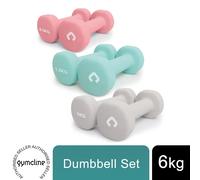 GYMCLINE 6kg Dumbbell Weight Set - Premium Hand Weights & Strength Training Accessory for Everyday Home Gym Workouts