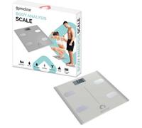 GYMCLINE Body Analysis Scale, Silver - Premium Smart Digital Bathroom Scales with BMI Report & Daily Calorie Intake Guide for Health Tracking