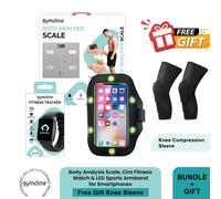 Gymcline Home Gym Fitness Bundle - Scale, Armband, Watch + Free Gift Choice