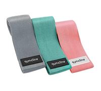 Gymcline Resistance Bands Set of 3 Made with Durable Polyester & Latex Elastic Bands with Carry Case & Workout Manual, Ideal Exercise Bands for Home Gym Fitness, CrossFit, Yoga, Pilates