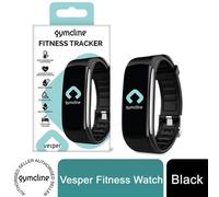 Gymcline Vesper Fitness Watch Black Activity Tracker Heart Rate Step Counter