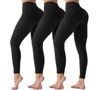 GYMGUN Women's 3 Pack High Waisted Tummy Control Butt Lift Leggings, Black, 4X-Large