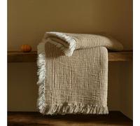 GYMIGE Cotton Linen Tassel Blanket Simple Solid Color Sofa Cover Blanket Sofa Breathe Freely Throw Homestay Decoration Bed Blanket