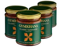 Gymkhana Classic Indian Tandoori Marinade, Spiced BBQ Marinade, 190g per Jar of Gluten Free Tandoori BBQ Rub Sauce - 4 Pack with Exclusive Recipe Booklet