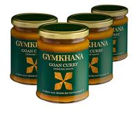 Gymkhana Indian Goan Curry Cooking Sauce, Indian Food Gifts for Cooks, 300 ml per Jar of Gluten Free Curry Sauce - 4 Pack with Exclusive Recipe Booklet