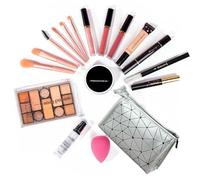 GYMMFK Make up Set, Professional All in one Makeup Starter Kit, Cosmetic Gift Set with Storage Bag, Portable Travel Make Up Palette Eyeshadow Foundation Lip Gloss for Teenage Girls Women Adults(18Pcs)