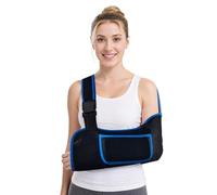GYMMFK Sling for Arm Support for Men/Women,Reversible Adjustable Sling with Enhanced Size with Foam Neck Pad Pocket for Rotator Cuff Broken Wrist Elbow Injury Left Right Arm Brace