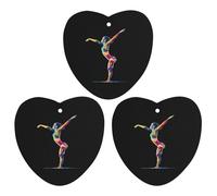 Gymnast 3 Pcs Automotive Air Fresheners Mirror Aromatherapy Tablets Ornament Car Fragrance Scented Cards Love form