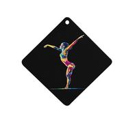 Gymnast Automotive Air Fresheners Mirror Aromatherapy Tablets Ornament Car Fragrance Scented Cards Rhombus
