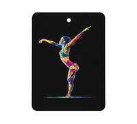 Gymnast Automotive Air Fresheners Mirror Aromatherapy Tablets Ornament Car Fragrance Scented Cards Square