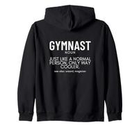 Gymnast Definition Proud Funny Gymnastics Zip Hoodie