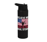 Gymnast Mastery Emblem - Athletic Prowess Design Stainless Steel Insulated Water Bottle