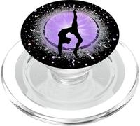 Gymnast On Moon SIlhouette Cute Cool Funky Design Graphic PopSockets PopGrip for MagSafe