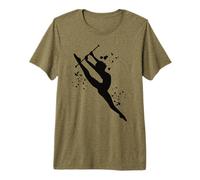 Gymnast with Baton Girls Kids Rhythmic Gymnastics Premium T-Shirt