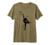 Gymnast with Baton Girls Kids Rhythmic Gymnastics Premium T-Shirt