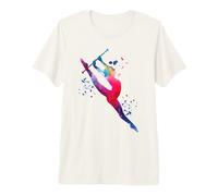 Gymnast with Baton Girls Kids Rhythmic Gymnastics Premium T-Shirt