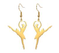 Gymnastic Ballerina Ballet Earrings Ballerina Dancer Ballet Dancer Dangle Drop Earrings Inspirational Ballet Dancer Jewelry Ballerina Dance Recital Gifts for Women (gold 8)
