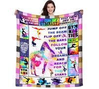 Gymnastic Blanket Soft Cozy Bed Couch Sofa Gymnastics Throw Blankets Christmas Birthday Gifts for Toddlers Girls Women 50"x40"