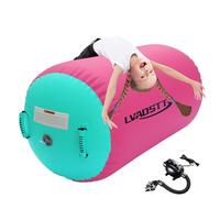 Gymnastics Air Barrel Roller Air Spot, Inflatable Tumbling Mat Tumble Track Gymnastic Equipment Balance Cylinder with Pump